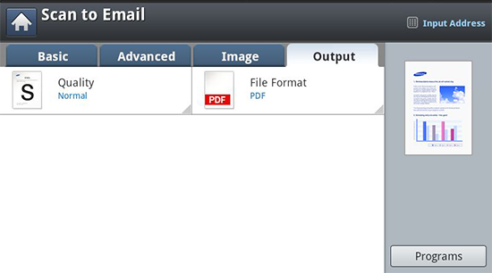 Scanning and sending through email